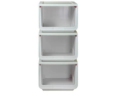 Foto 3 | Foto 3 | Caja De Plástico Organizadora Polycar Multibox Blanca 3 Pack