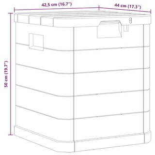 Foto 3 | Foto 3 | Caja De Almacenamiento Para Patio Vidaxl Antracita 90 Litros De Capacidad Con Cerradura - Venta Internacional.