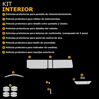 Foto 8 | Foto 8 | Protector Interior Para Nissan Kicks 2025 Versiones Platinum Y Exclusive Ppf Para Auto