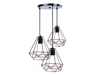 Foto 1 | Foto 1 | Lampara 3 Diamantes Maxxi Mx-cl8029 Color Negro Estilo Vintage