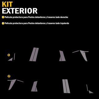 Foto 4 | Foto 4 | Protectores Ppf Para Postes De Byd Song Plus 2024-2025 Kit De Exteriores