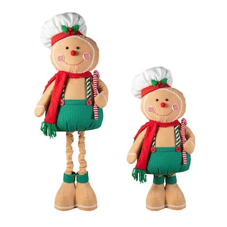 Foto 1 | Foto 1 | Tela Gingerbread Man De Glitzhome Para Decoración Navideña, 39/26 Cm - Venta Internacional.
