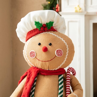 Foto 3 | Foto 3 | Tela Gingerbread Man De Glitzhome Para Decoración Navideña, 39/26 Cm - Venta Internacional.