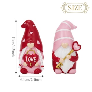 Foto 3 | Foto 3 | Set Decorativo De Gnomos Valery Madelyn Para El Día De San Valentín, 11 Cm - Venta Internacional.