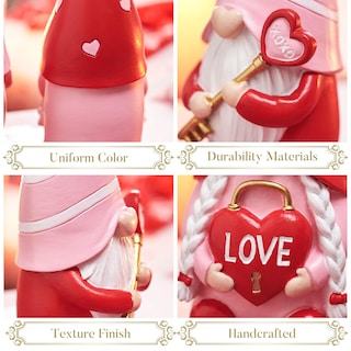 Foto 4 | Foto 4 | Set Decorativo De Gnomos Valery Madelyn Para El Día De San Valentín, 11 Cm - Venta Internacional.