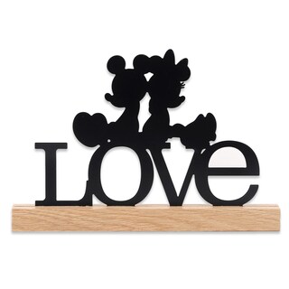 Foto 1 | Foto 1 | Decoración De Mesa Disney Mickey Y Minnie Love, Decoración De Metal - Venta Internacional.