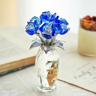 Foto 2 | Foto 2 | Pisapapeles Crystal Flower H&d Hyaline & Dora Blue Rose - Venta Internacional.