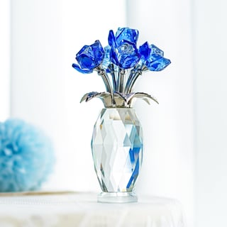Foto 7 | Foto 7 | Pisapapeles Crystal Flower H&d Hyaline & Dora Blue Rose - Venta Internacional.