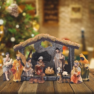 Foto 3 | Foto 3 | Set De Figuras De Resina Para Interiores Con Forma De Pesebre Lafande - Venta Internacional.