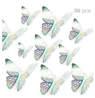 Foto 5 | Foto 5 | Decoración Mariposas 3d Belug Pared Colores Metálicos Hueco Plata Laser