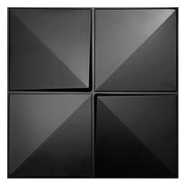 Panel Decorativo 3D Cuadros S040 color Negro 10 Piezas