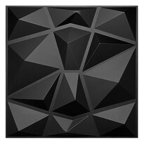 Panel Decorativo 3D Cuarzo S050 Negro 10 Piezas