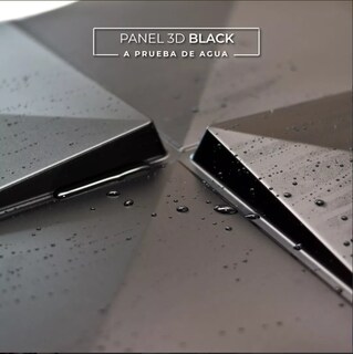 Foto 3 | Foto 3 | Panel Decorativo 3D Triángulo S008 color Negro 10 Piezas