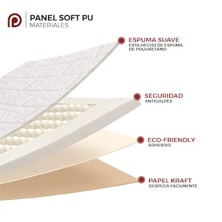 Foto 4 | Foto 4 | Panel Decorativo color Blanco Soft 3D Adhesivo para Muro