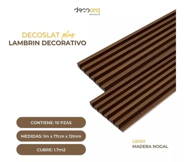 Foto 4 | Foto 4 | Lambrin Plus Panel Decorativo WPC Tipo Madera para Muro Madera de Nogal