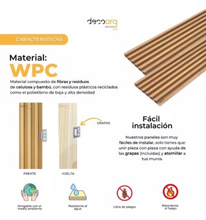 Foto 6 | Foto 6 | Lambrin Plus Panel Decorativo WPC Tipo Madera para Muro Madera de Nogal