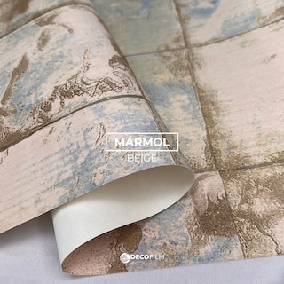 Foto 2 | Foto 2 | Papel Tapiz Deco Film Mármol Beige
