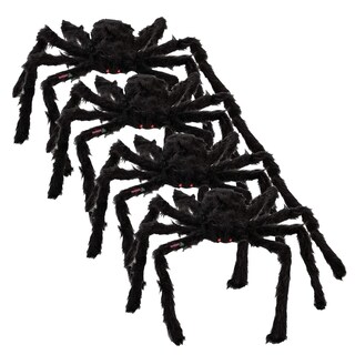 Foto 1 | Foto 1 | Venta de Arañas Peludas para Decoración SmileFun MXSRP-004 color Negro 4 PZAS 60 CM de Alambre y Tela de Poliéster