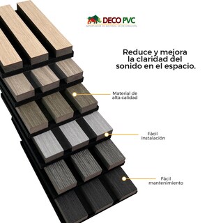 Foto 8 | Foto 8 | Paneles Decorativos Lambrin Acústico Negro Texturizado Tipo Madera 60x60 cm 4 Piezas