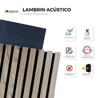 Foto 5 | Foto 5 | Lambrin Acústico Eucalipto para Muro 60 x 60cm tipo Madera 4 Piezas