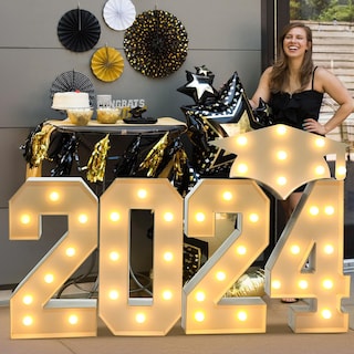 Foto 2 | Foto 2 | Decoraciones De Graduación Con Números De Marquesina Zpisf De 70 Cm, Grandes, Precortados, 2024 - Venta Internacional.