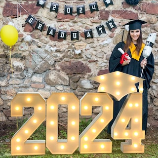 Foto 7 | Foto 7 | Decoraciones De Graduación Con Números De Marquesina Zpisf De 70 Cm, Grandes, Precortados, 2024 - Venta Internacional.
