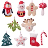 Set De Adornos Navideños De Fieltro De Lana Glaciart One, Paquete De 10 - Venta Internacional.