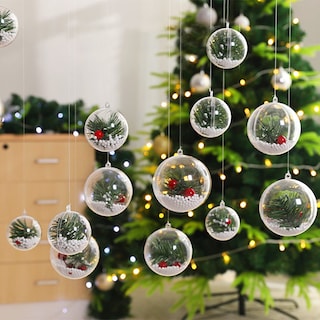 Foto 5 | Foto 5 | Adorno Navideño Jishi de Plástico Transparente 80 mm 10 Unidades - Venta Internacional