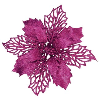 Foto 2 | Foto 2 | Purpurina Yycraft Con Flores De Flor De Pascua, 10 Cm, Decoración Navideña, 20 Unidades - Venta Internacional.