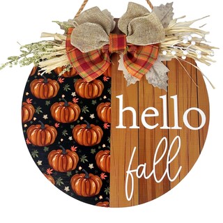 Foto 1 | Foto 1 | Letrero De Bienvenida Jxueych Con Forma De Calabaza Rústica, 30 Cm, Otoño, Hogar Y Jardín - Venta Internacional.