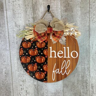 Foto 2 | Foto 2 | Letrero De Bienvenida Jxueych Con Forma De Calabaza Rústica, 30 Cm, Otoño, Hogar Y Jardín - Venta Internacional.