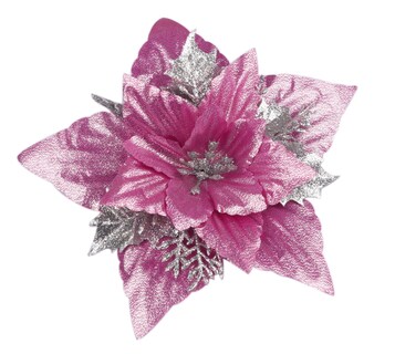 Foto 1 | Foto 1 | Flor Artificial Yycraft, Flor De Pascua Con Purpurina, 18 Cm, Para Navidad - Venta Internacional.