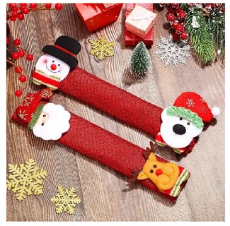 Foto 3 | Foto 3 | Cubiertas Para Manijas De Puerta Refrigerador Navidad 4 Pcs Rojo