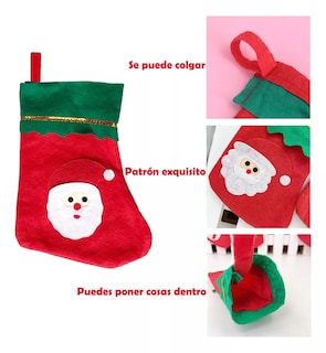 Foto 3 | Foto 3 | Botas Navideñas Mini Decoración Adorno Dulcero Navidad 12pcs Rojas