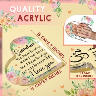 Foto 2 | Foto 2 | Letrero Decorativo De Acrílico Con Forma De Abuela Jetec, Acuarela, Flores - Venta Internacional.