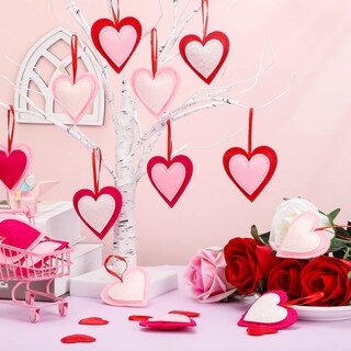 Foto 3 | Foto 3 | Adornos Navideños De Fieltro En Forma De Corazón Para Tatuaje, 24 Piezas, Estilo Elegante - Venta Internacional.