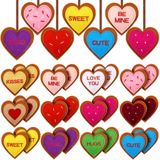 Foto 1 | Foto 1 | Ornaments Tatuo, Corazón De Fieltro Para El Día De San Valentín, 8 Cm, 24 Piezas - Venta Internacional.