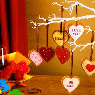 Foto 5 | Foto 5 | Ornaments Tatuo, Corazón De Fieltro Para El Día De San Valentín, 8 Cm, 24 Piezas - Venta Internacional.