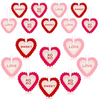 Foto 1 | Foto 1 | Adornos Navideños En Forma De Corazón De Fieltro Para Decoración, 24 Piezas - Venta Internacional.