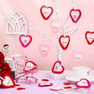 Foto 3 | Foto 3 | Adornos Navideños En Forma De Corazón De Fieltro Para Decoración, 24 Piezas - Venta Internacional.