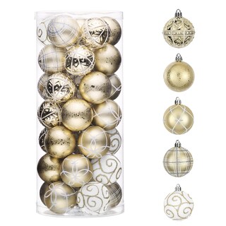 Foto 1 | Foto 1 | Set De Adornos Navideños Valery Madelyn, 35 Quilates Y 6 Cm, Color Blanco/dorado - Venta Internacional.