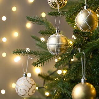 Foto 2 | Foto 2 | Set De Adornos Navideños Valery Madelyn, 35 Quilates Y 6 Cm, Color Blanco/dorado - Venta Internacional.