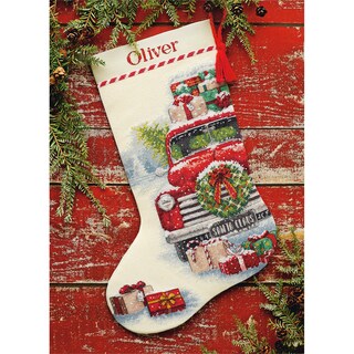 Foto 7 | Foto 7 | Dimensiones Del Kit De Punto De Cruz: Calcetín De Papá Noel Para Camión, 40 Cm - Venta Internacional.