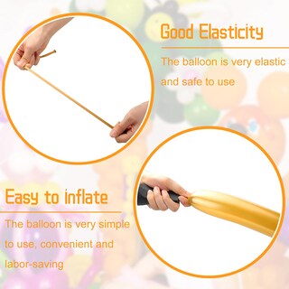 Foto 4 | Foto 4 | Globos Retorcidos Skylety 260 De Látex Metálico, 50 Unidades, Color Dorado - Venta Internacional.