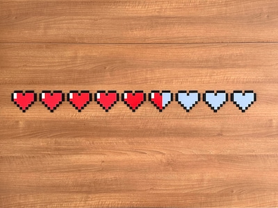 Foto 6 | Foto 6 | Decoración De Pared Con Tema De Minecraft De Kubik Letters Pixel Heart Zelda - Venta Internacional.