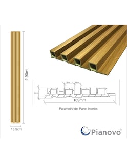 Foto 3 | Foto 3 | Lambrin Decorativo Interior Nogal Clasico 2900 X 169 X 24 mm