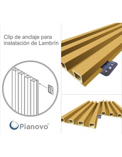 Foto 4 | Foto 4 | Lambrin Decorativo Interior Nogal Clasico 2900 X 169 X 24 mm