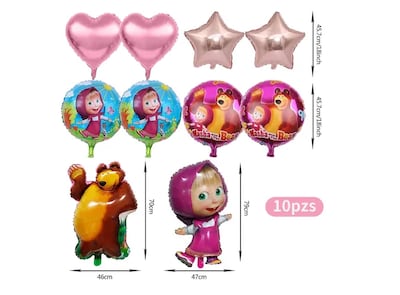 Foto 2 | Foto 2 | 10 Xtellar Pz Masha Y El Oso Decoracion Sets De Globos Fiestas Infan