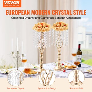 Foto 2 | Foto 2 | Soporte para Flores Vevor Crystal 10 Piezas Doradas - Venta Internacional