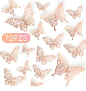 Foto 1 | Foto 1 | Xtellar - Set De 72 Mariposas Decorativas 3d De Imitación Metálica Para Pared